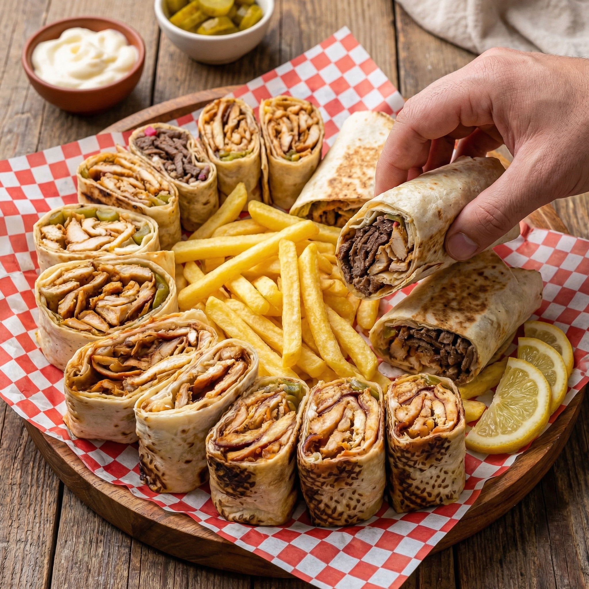 Mediterranean catering trays for office events